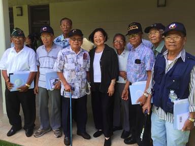 Senator Hirono with Filipino Veterans